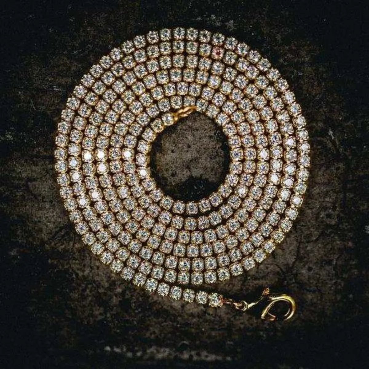 Micro Tennis Necklace in Yellow Gold - TONGSHOP / 99 - bundles / ab - price - original