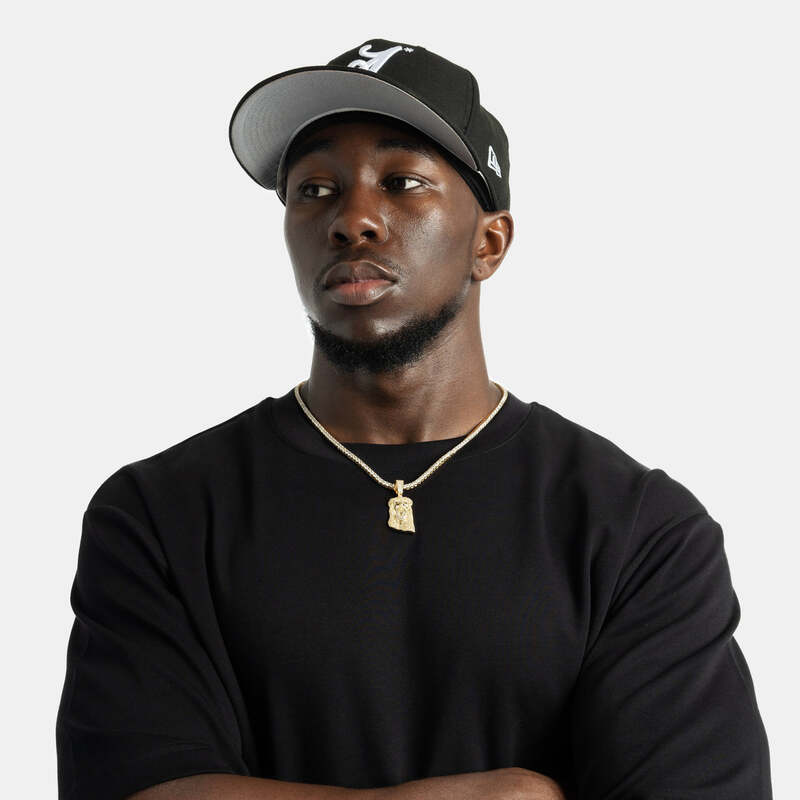 Mini Jesus Pendant In White Gold - 18mm - TONGSHOP / Length:18 / Length:20