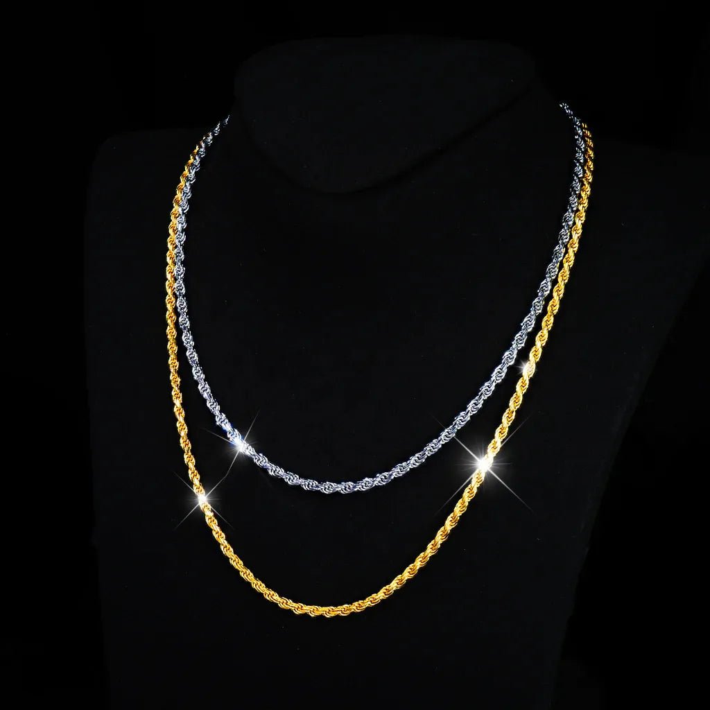 S925 Rope Twist Chain - 3mm - TONGSHOP / best sellers / Category:Chains