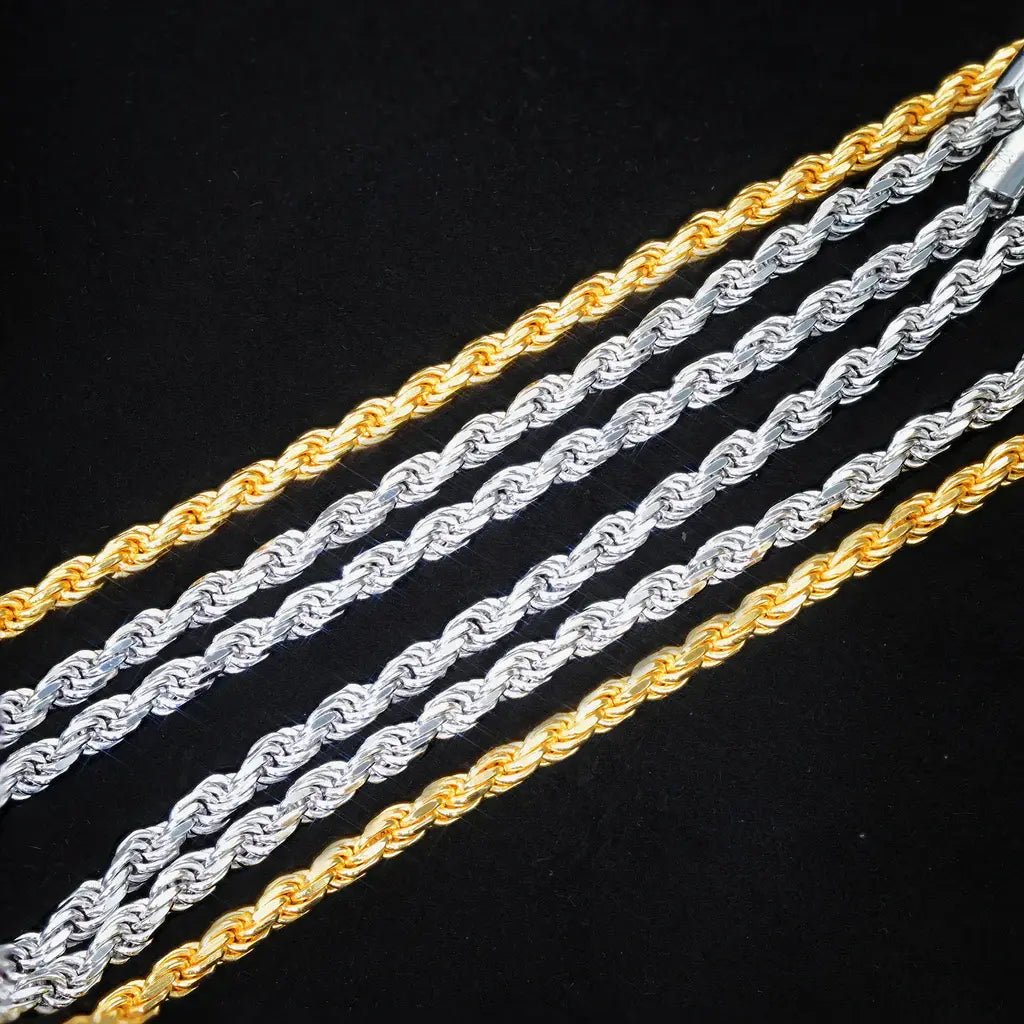 S925 Rope Twist Chain - 3mm - TONGSHOP / best sellers / Category:Chains
