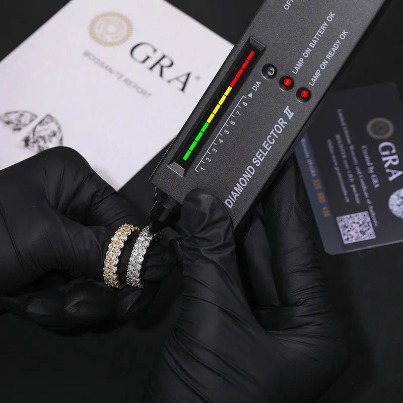 S925 VVS Moissanite Round Double Row Ring - TONGSHOP / /