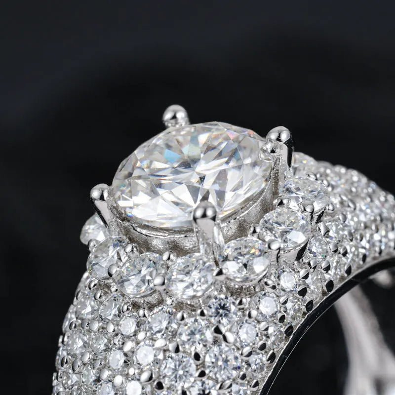 S925 VVS Moissanite Starry Ice Ring - TONGSHOP / /