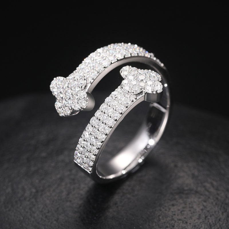S925 VVS Moissanite Openable Men's Ring - TONGSHOP / /