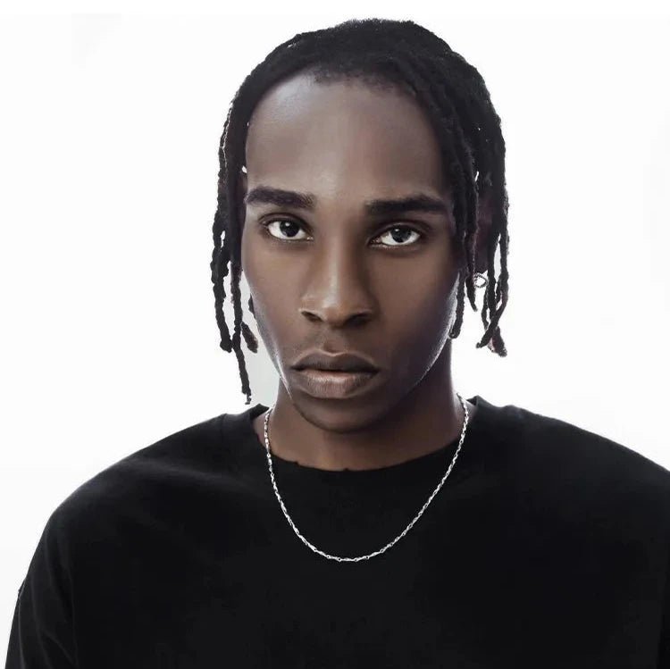 S925 Sterling Silver Necklace in White Gold - TONGSHOP / Length:16 / Length:18