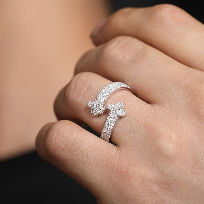 S925 VVS Moissanite Openable Men's Ring - TONGSHOP / /