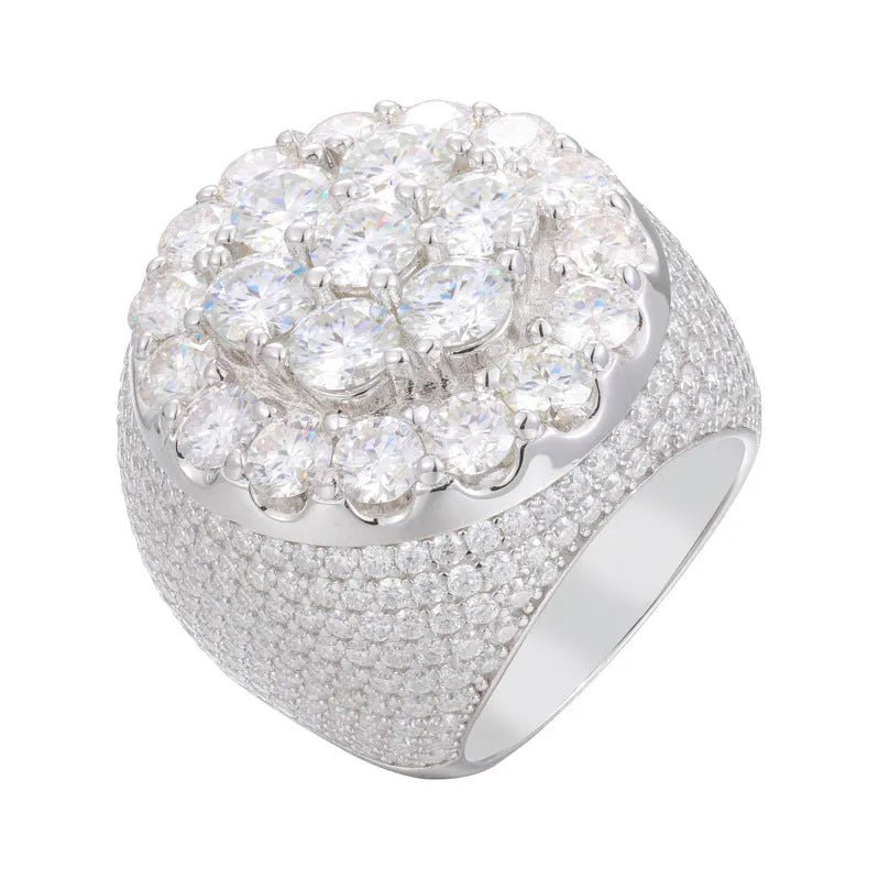 S925 VVS Moissanite Men's Inlaid Ring - TONGSHOP / /