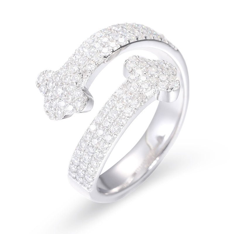 S925 VVS Moissanite Openable Men's Ring - TONGSHOP / /