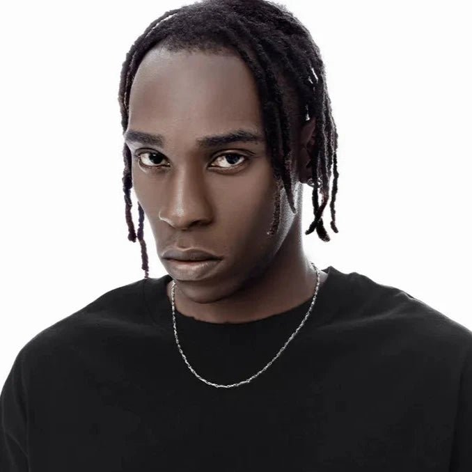 S925 Sterling Silver Necklace in White Gold - TONGSHOP / Length:16 / Length:18