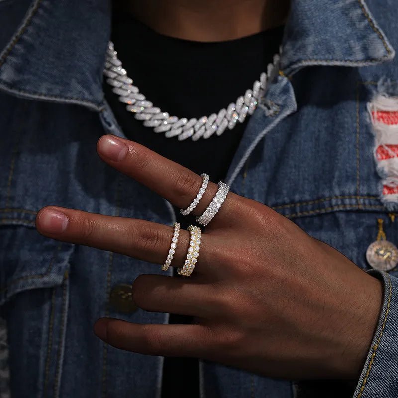 S925 VVS Moissanite ice Ring - 3mm - TONGSHOP / /