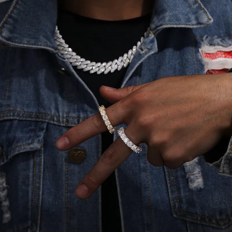 S925 VVS Moissanite Hip Hop Diamond Ring - TONGSHOP / /