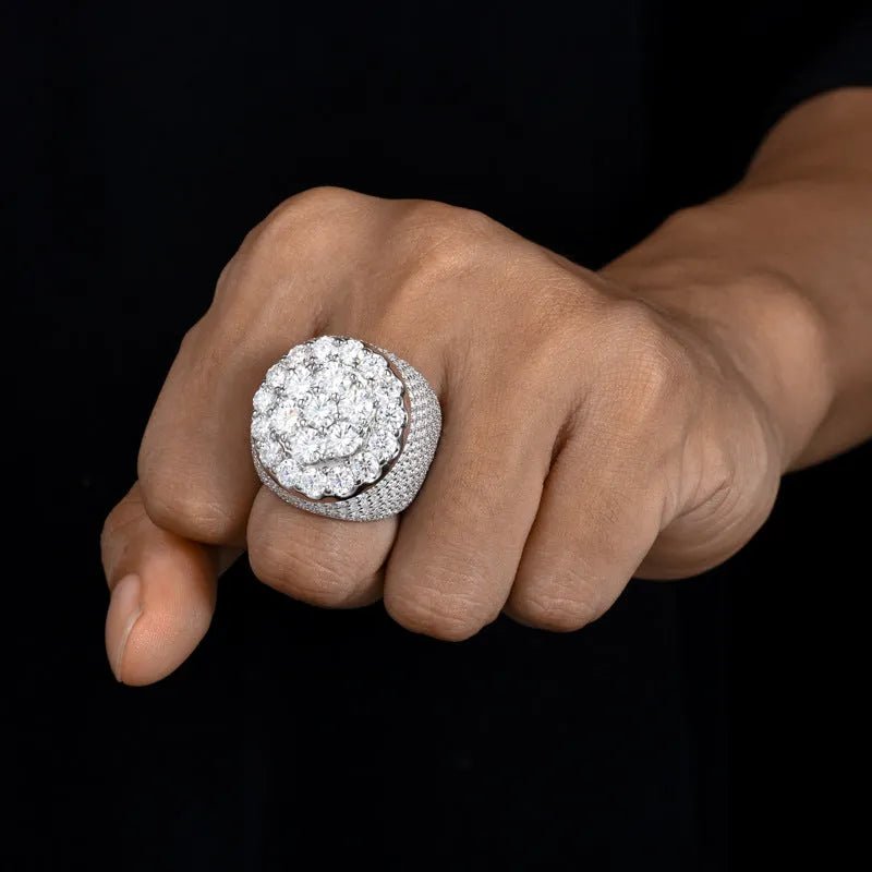 S925 VVS Moissanite Men's Inlaid Ring - TONGSHOP / /