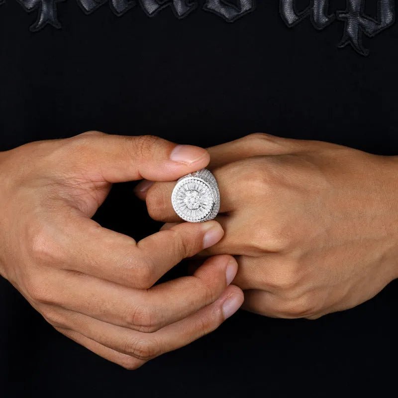 S925 VVS Moissanite Round Ice Ring - TONGSHOP / /