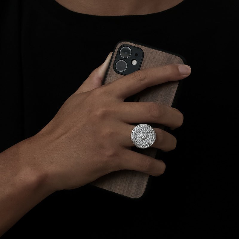 18K Gold Plated Men's Classic Tall Hip Hop Ring - TONGSHOP / /