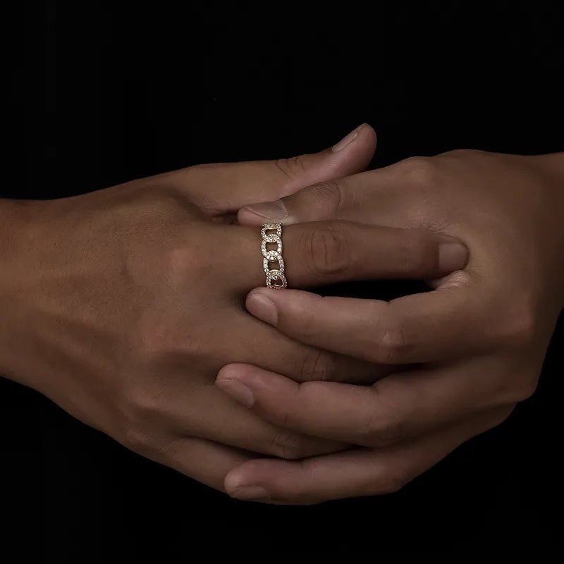 18K Gold Plated Cuban Ring - TONGSHOP / /