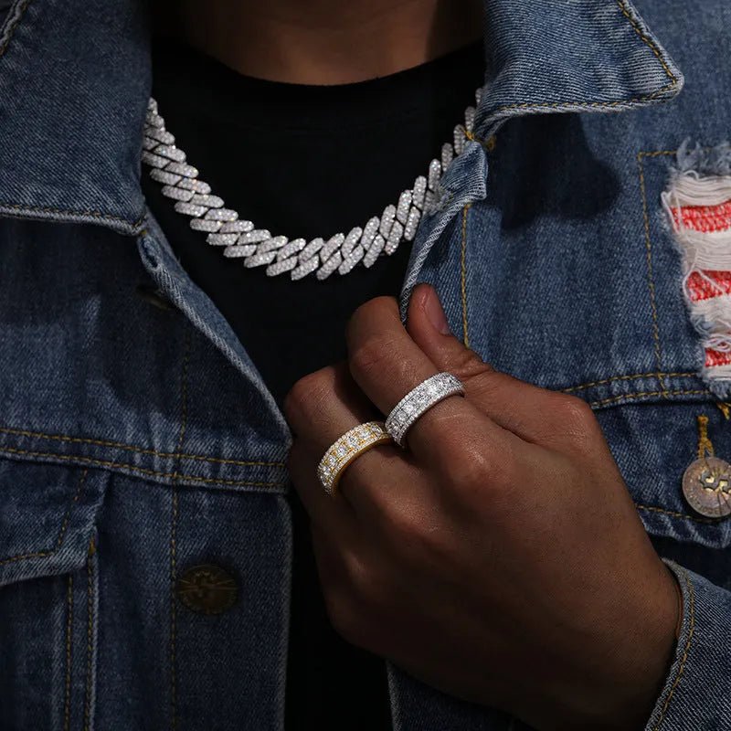 S925 VVS Moissanite Circle Ring for Men and Women - TONGSHOP