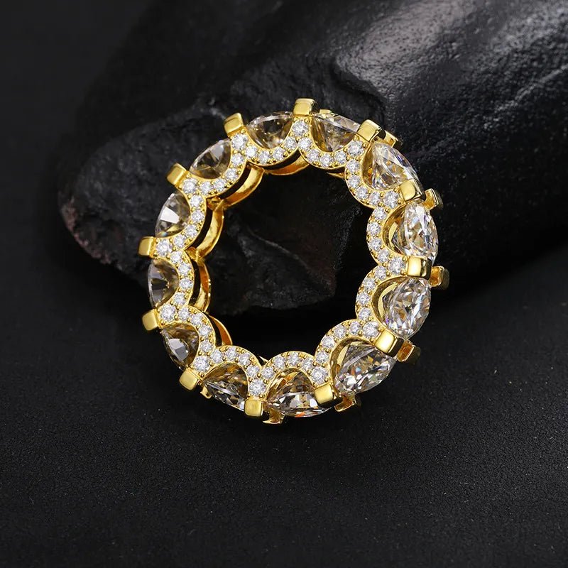 S925 VVS Moissanite Hip Hop Diamond Ring - TONGSHOP / /