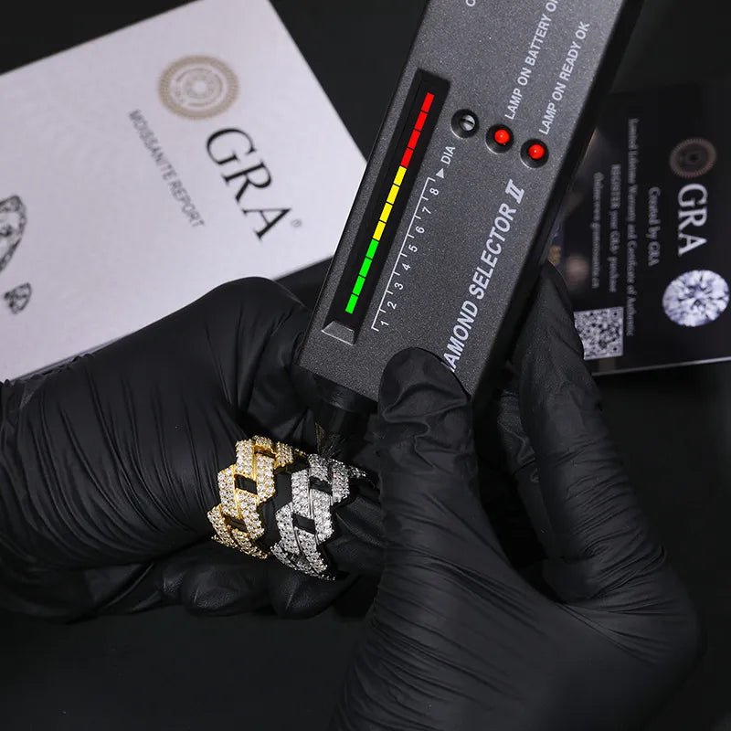 S925 VVS Moissanite Cuban Personality Diamond Ring - TONGSHOP / /