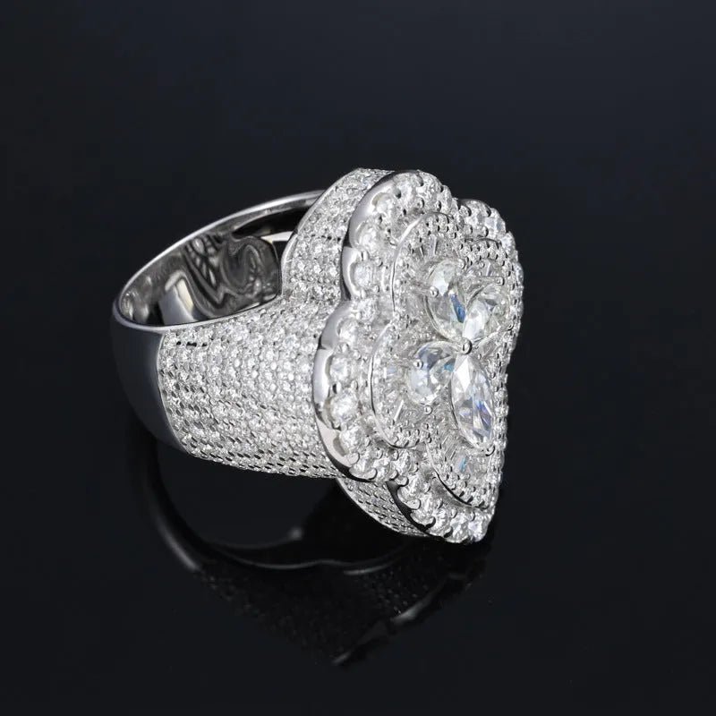 S925 VVS Moissanite Flower Shape Ring - TONGSHOP / /