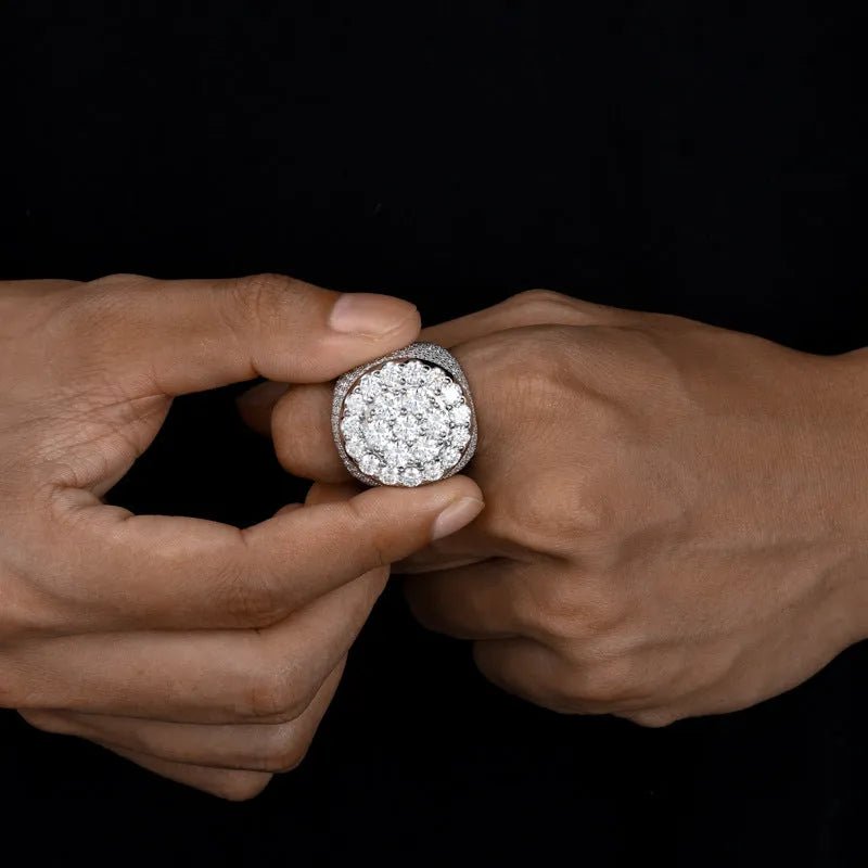 S925 VVS Moissanite Men's Inlaid Ring - TONGSHOP / /