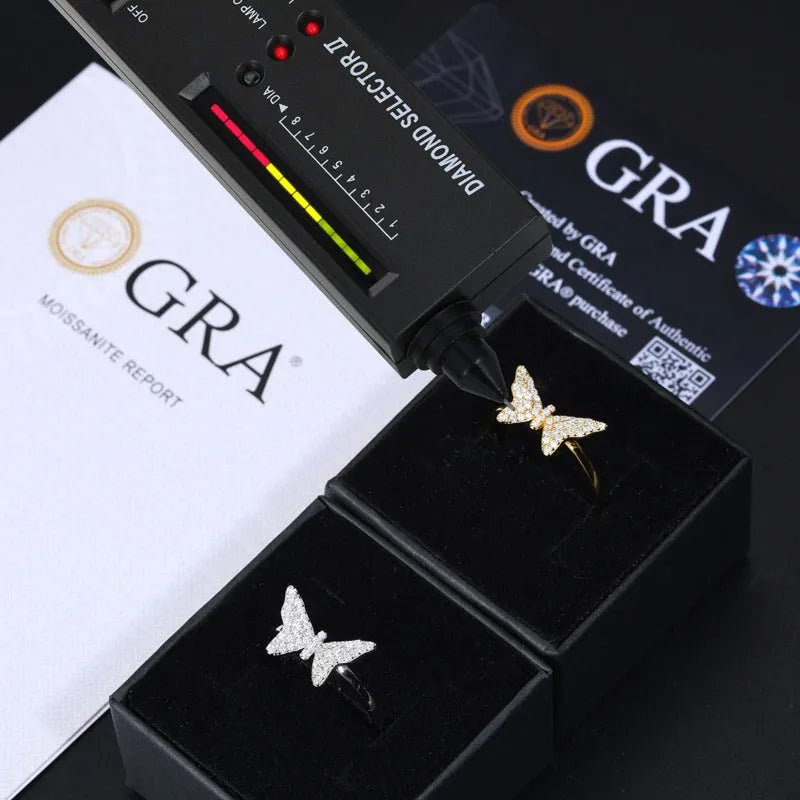 S925 VVS Moissanite Butterfly Ring - TONGSHOP / /