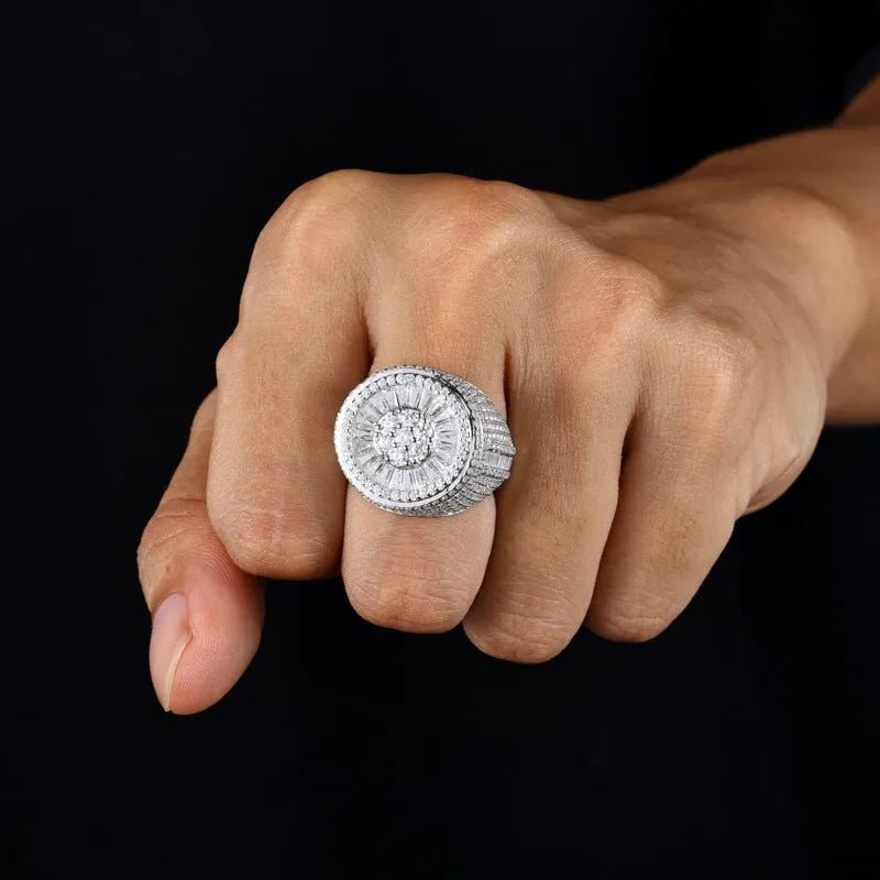 S925 VVS Moissanite Round Ice Ring - TONGSHOP / /