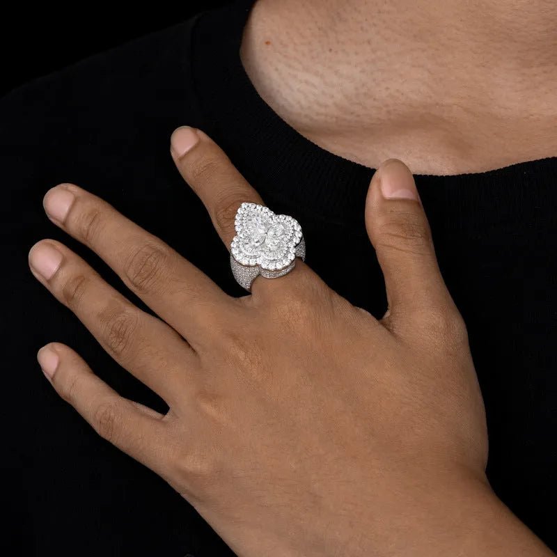 S925 VVS Moissanite Flower Shape Ring - TONGSHOP / /