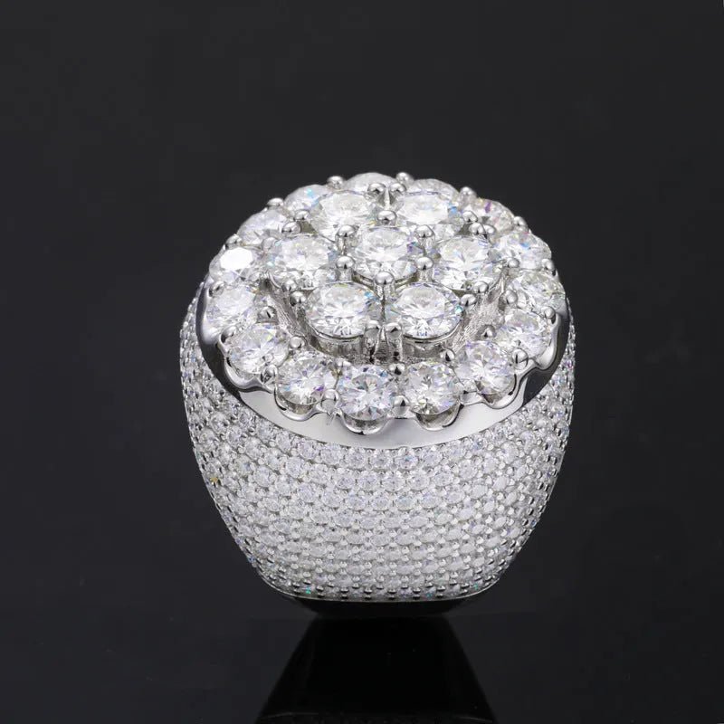 S925 VVS Moissanite Men's Inlaid Ring - TONGSHOP / /