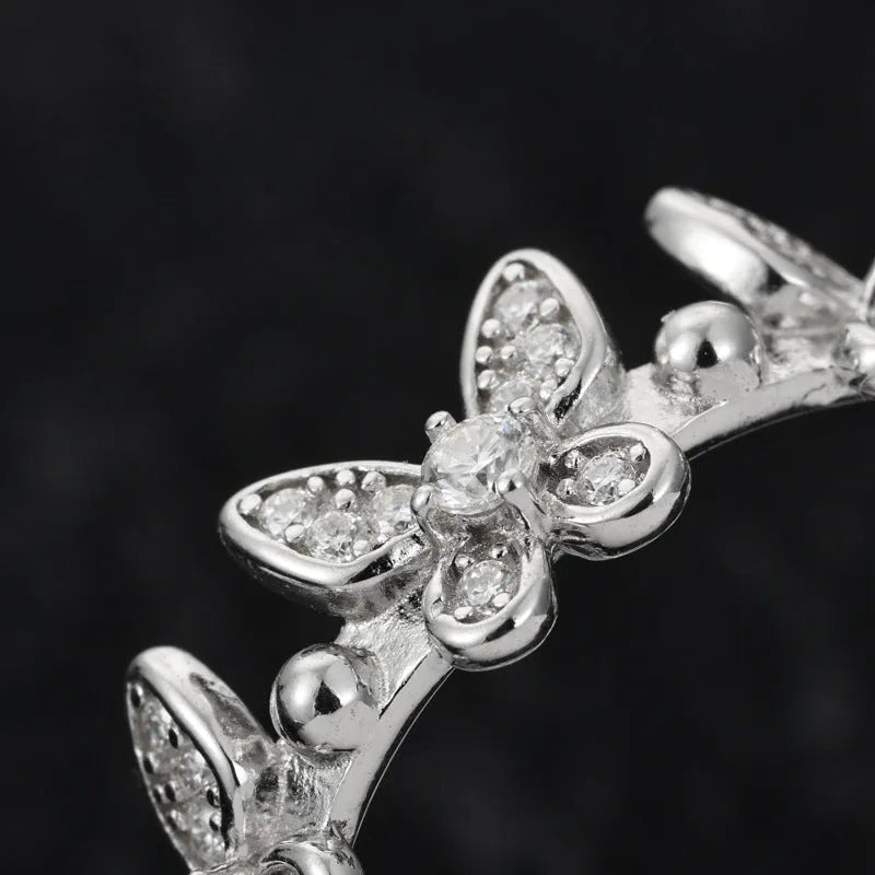 S925 VVS Moissanite Butterfly Open Ring - TONGSHOP / /