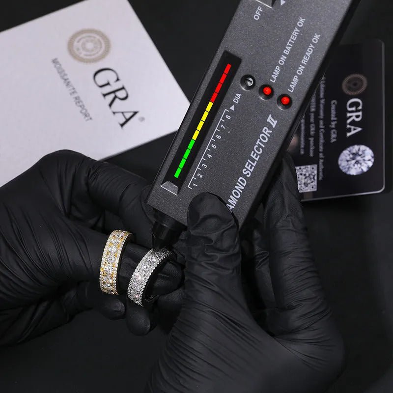 S925 VVS Moissanite Circle Ring for Men and Women - TONGSHOP