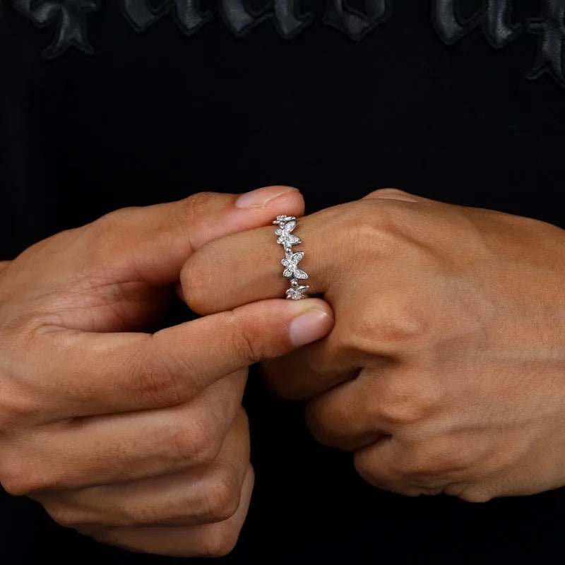 S925 VVS Moissanite Butterfly Open Ring - TONGSHOP / /