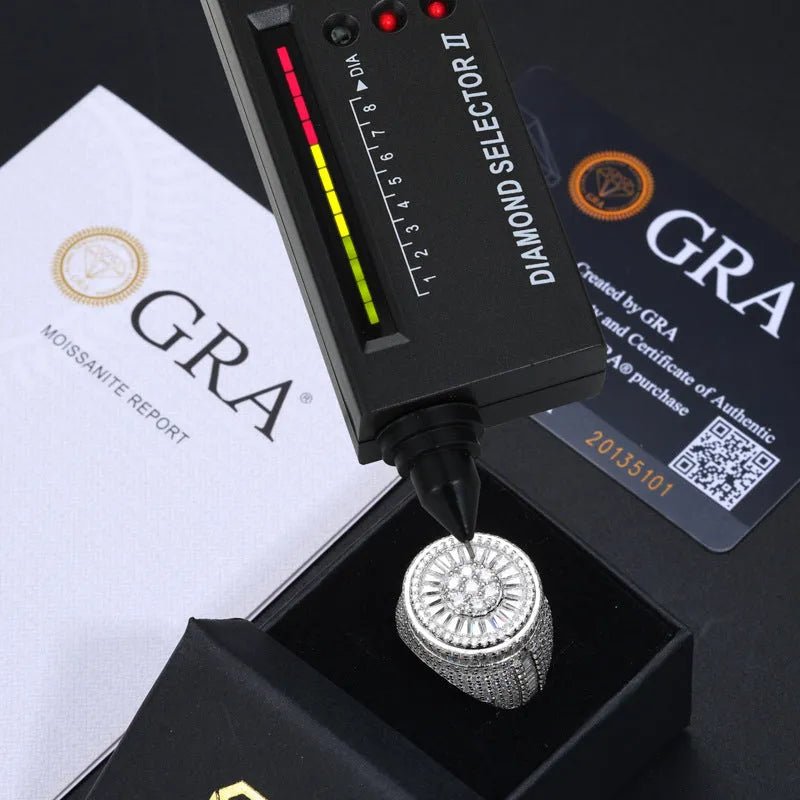 S925 VVS Moissanite Round Ice Ring - TONGSHOP / /