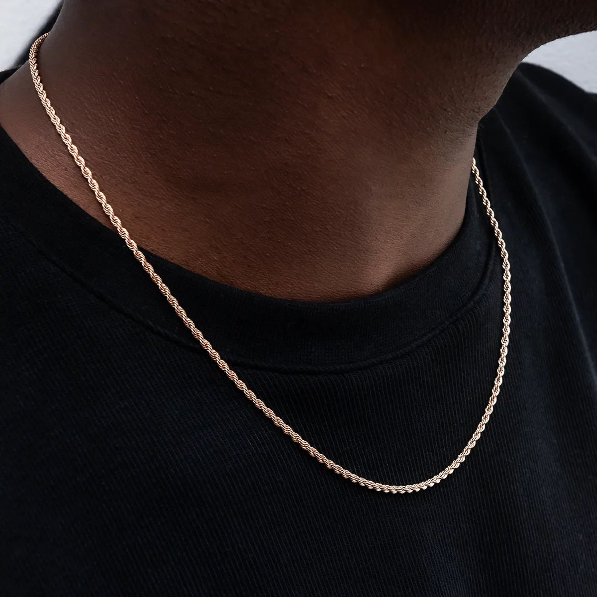 Rope Chain in Rose Gold - 2mm - TONGSHOP / bogo - data - info - test / bogo - eligible - product