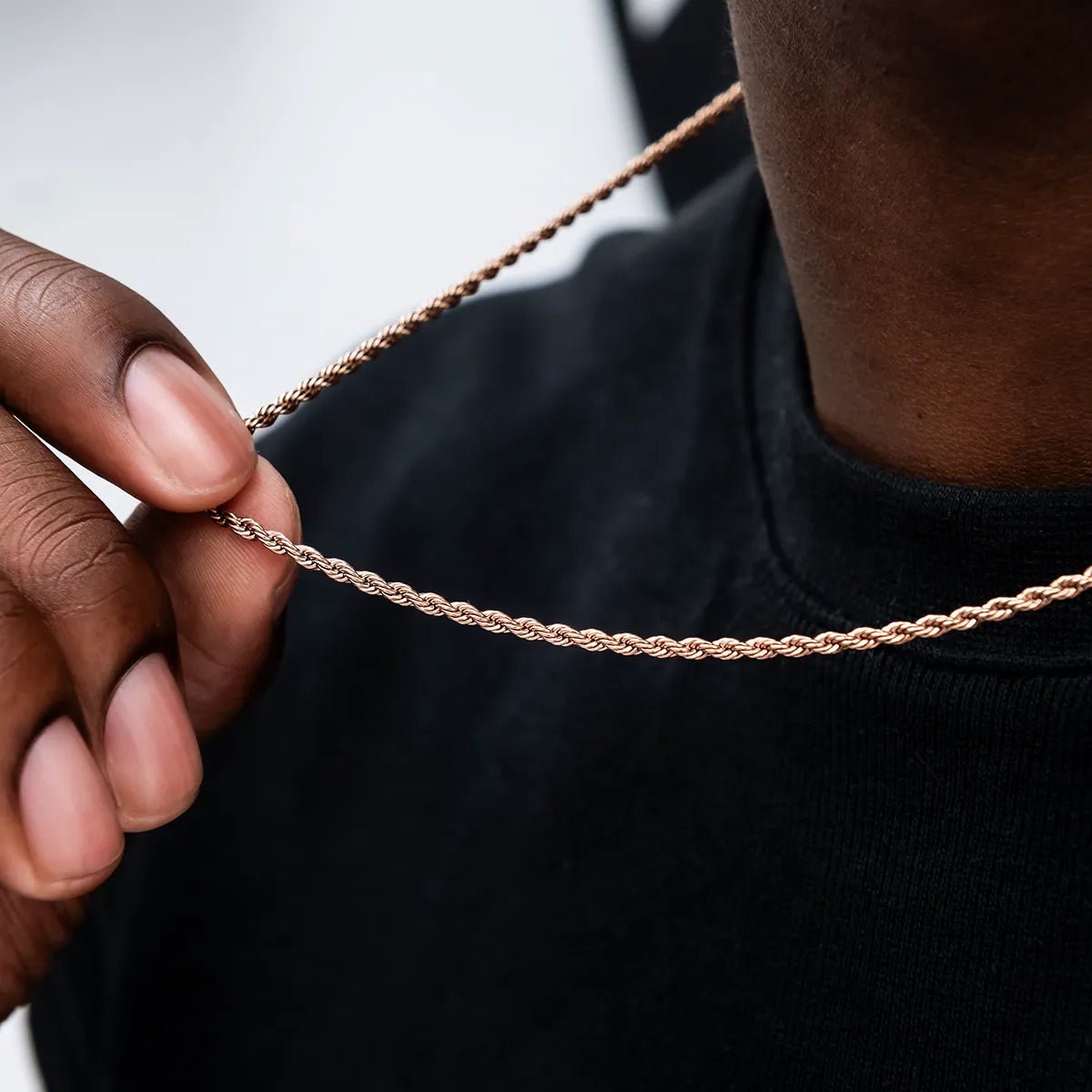 Rope Chain in Rose Gold - 2mm - TONGSHOP / bogo - data - info - test / bogo - eligible - product