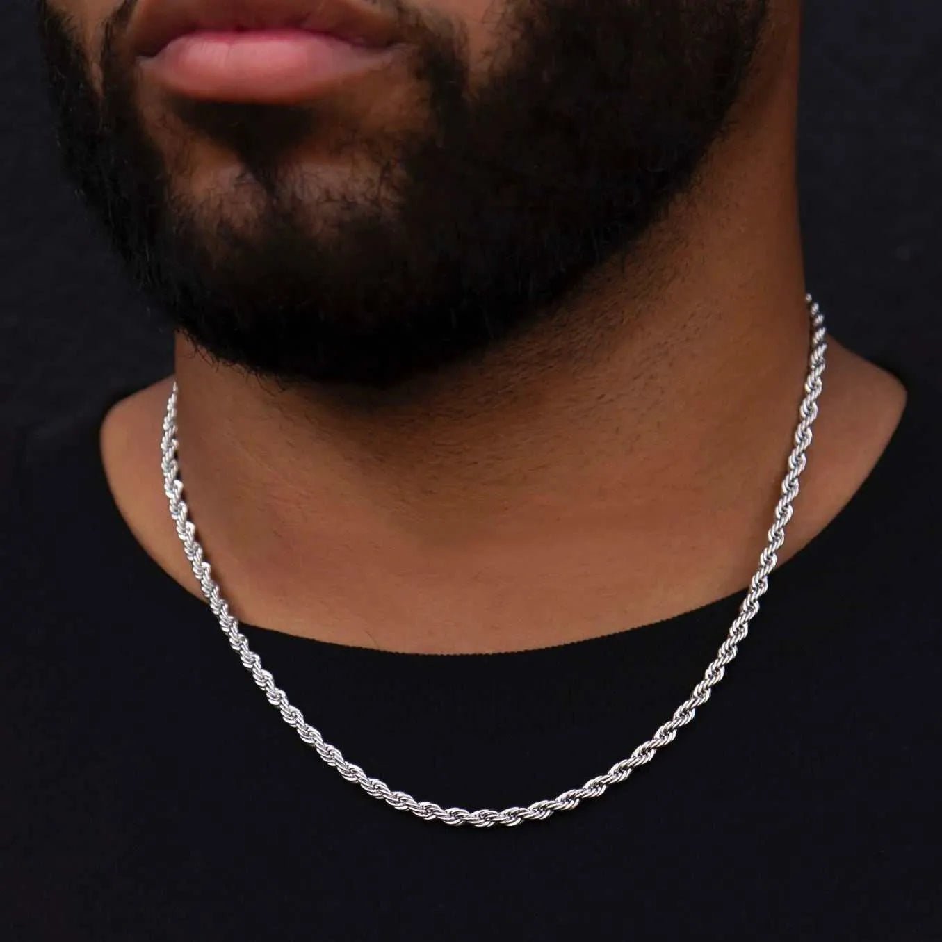 Rope Chain in White Gold - 4mm - TONGSHOP / ab - price - original / Ayrel - Fav - LP