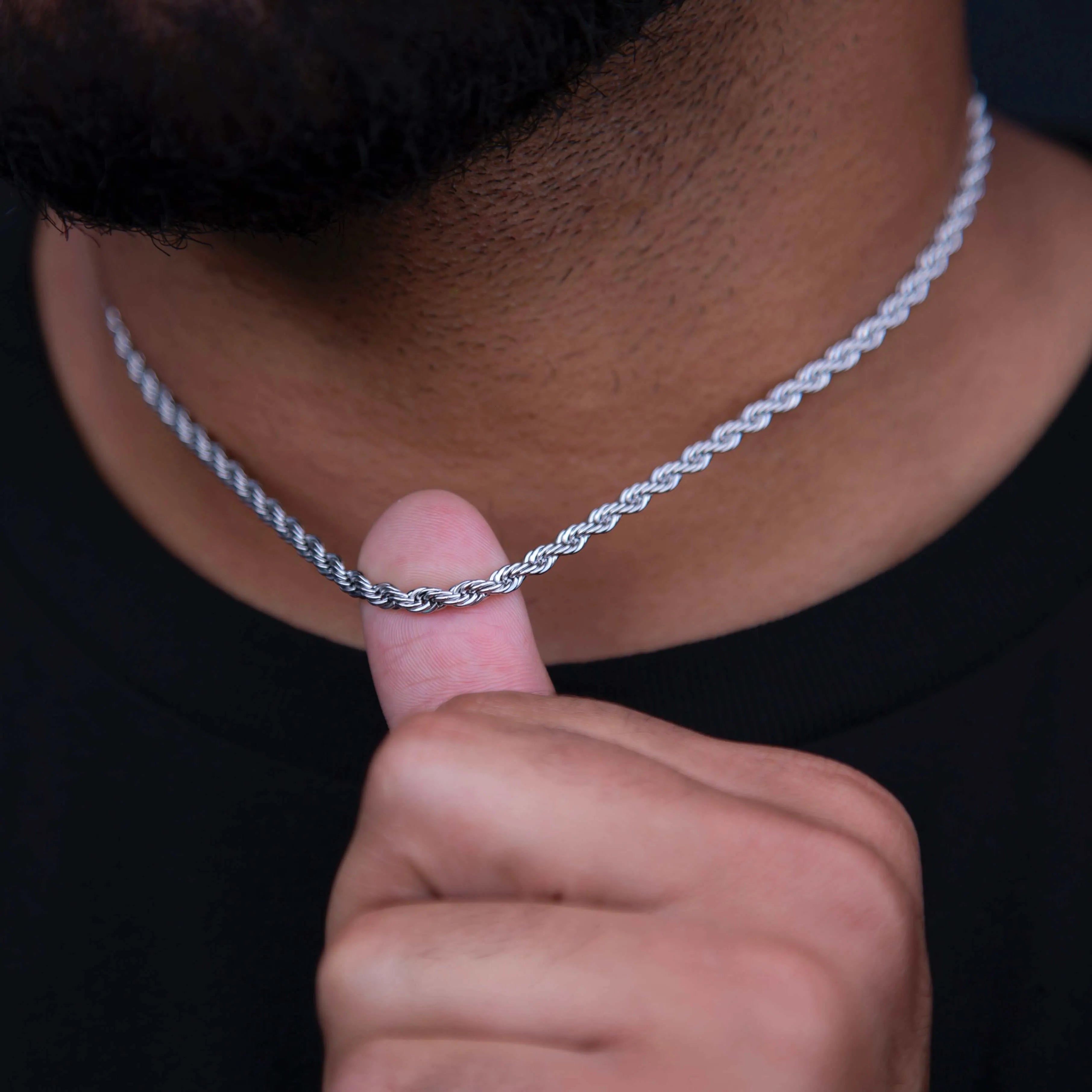 Rope Chain in White Gold - 4mm - TONGSHOP / ab - price - original / Ayrel - Fav - LP