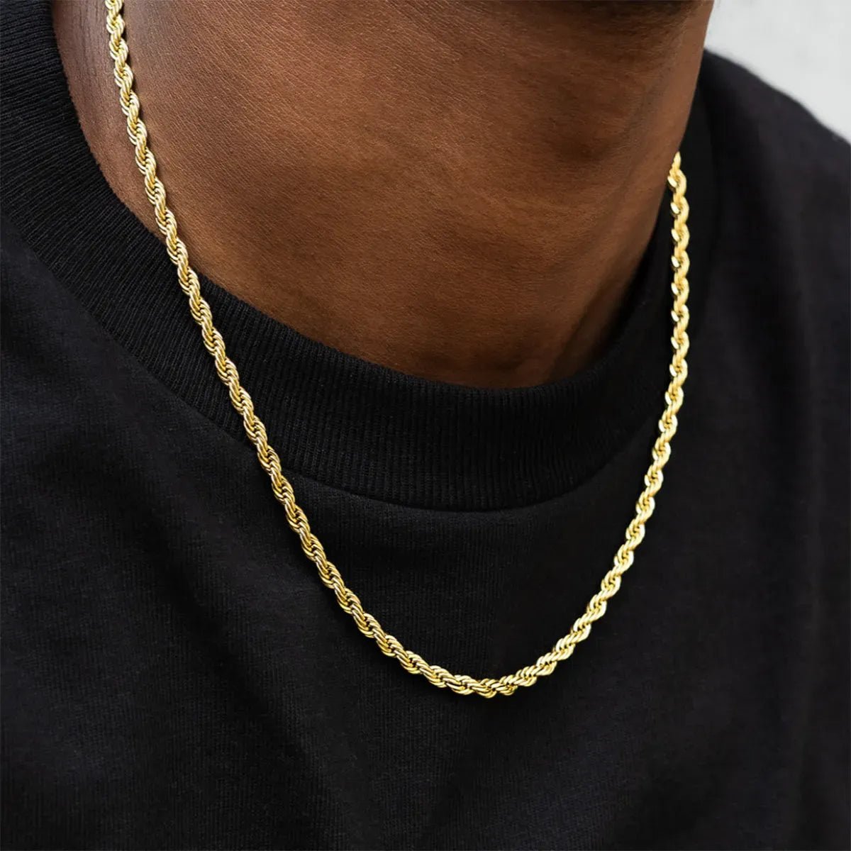 Rope Chain in Yellow Gold - 4mm - TONGSHOP / 99 - bundles / ab - orginal