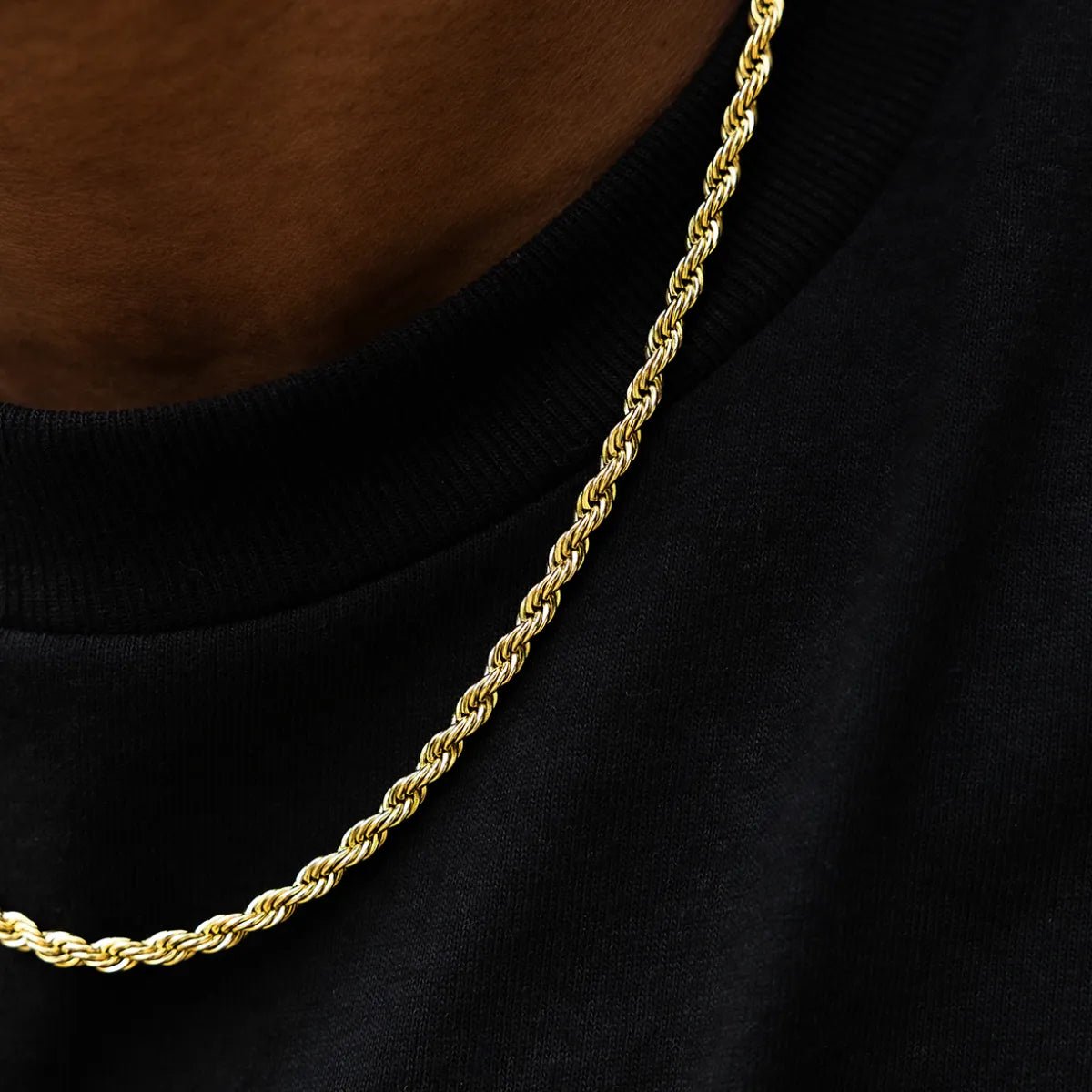 Rope Chain in Yellow Gold - 4mm - TONGSHOP / 99 - bundles / ab - orginal