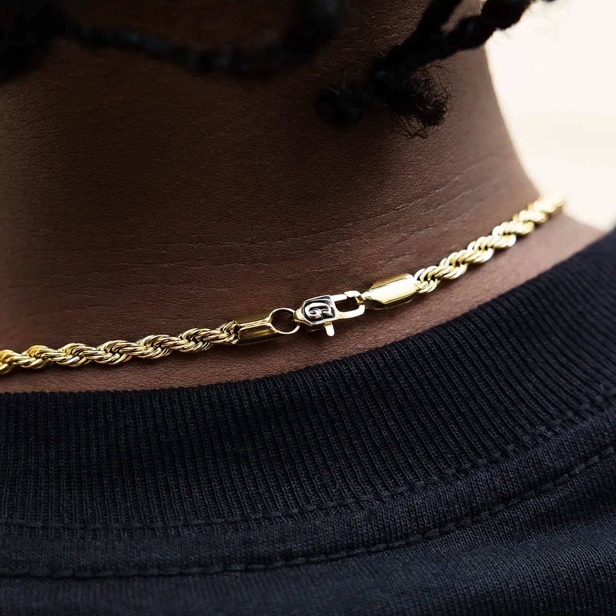 Rope Chain in Yellow Gold - 4mm - TONGSHOP / 99 - bundles / ab - orginal