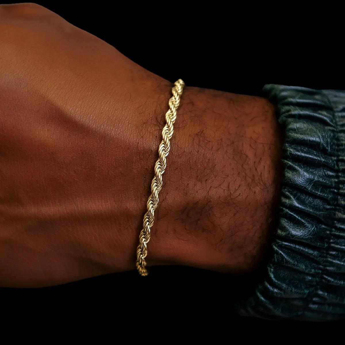 Rope Bracelet in Yellow Gold - 4mm - TONGSHOP / bogo - data - info - test / bogo - eligible - product