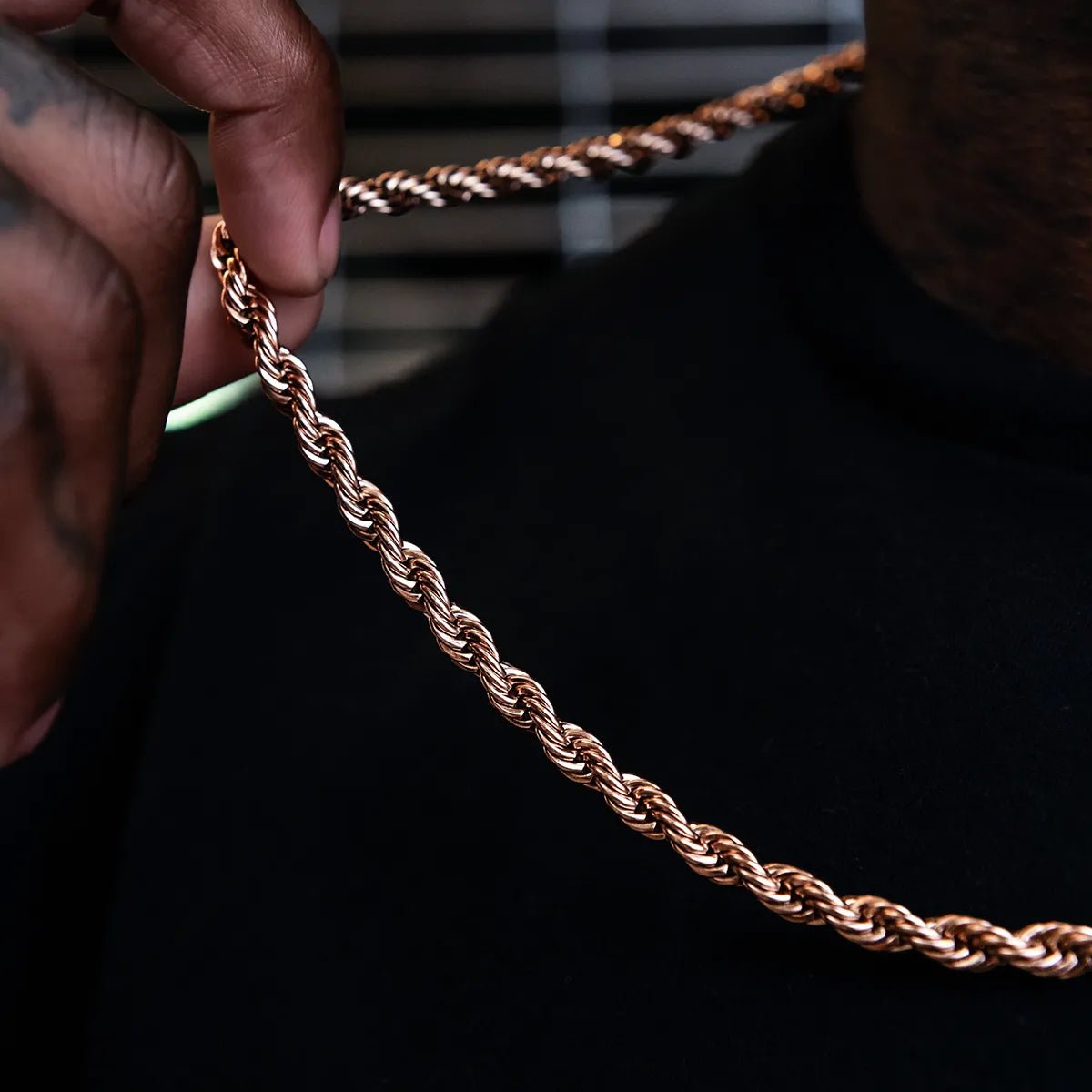 Rope Chain in Rose Gold- 6mm - TONGSHOP