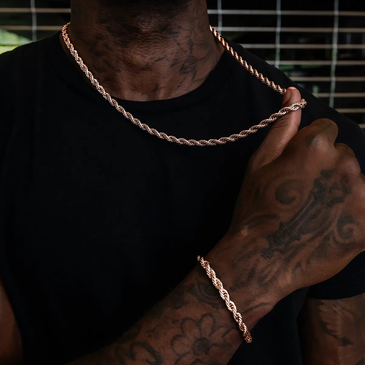 Rope Chain in Rose Gold- 6mm - TONGSHOP