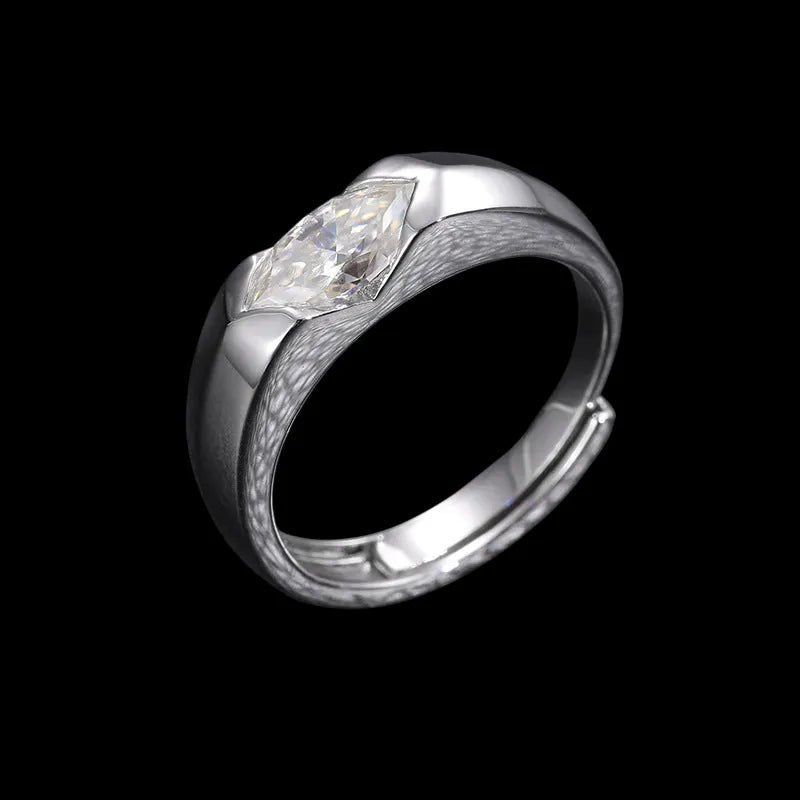 S925 VVS Moissanite Horus Openable Ring - TONGSHOP / /