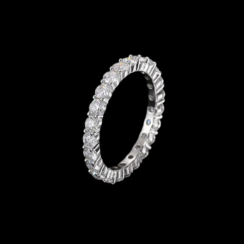 S925 VVS Moissanite ice Ring - 3mm