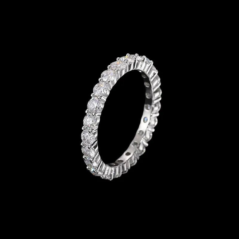 S925 VVS Moissanite ice Ring - 3mm - TONGSHOP / /