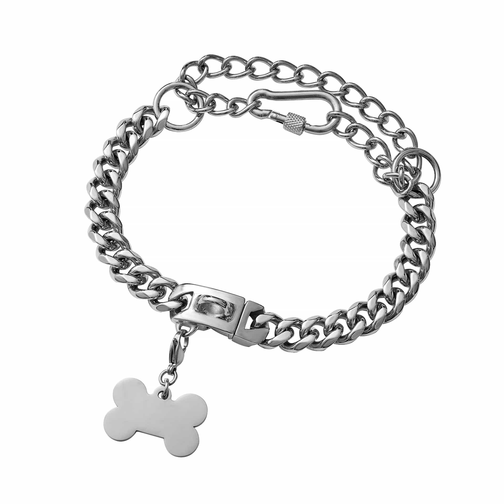 15mm Pet Dog Leash Adjustable Cuban Chain Collar