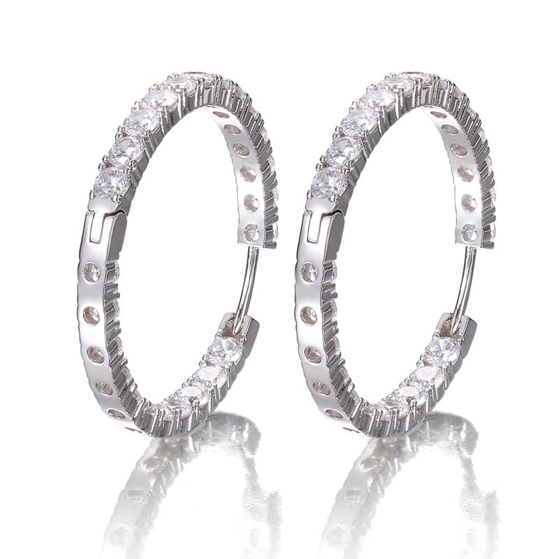 Artisan - Crafted Zirconia Stone Earrings - TONGSHOP