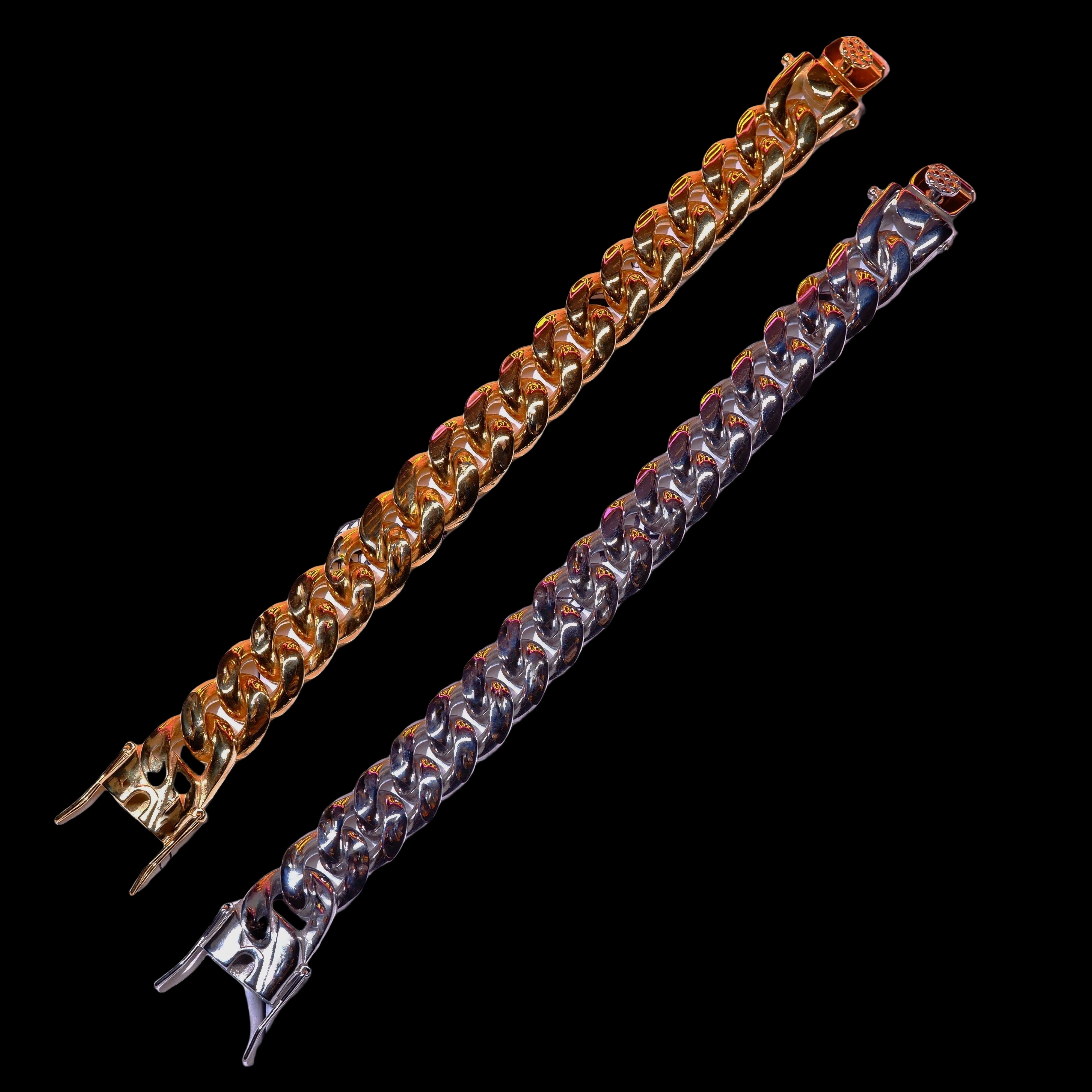 Classic Miami Cuban Bracelet - 14mm - TONGSHOP / Bracelet / Chains