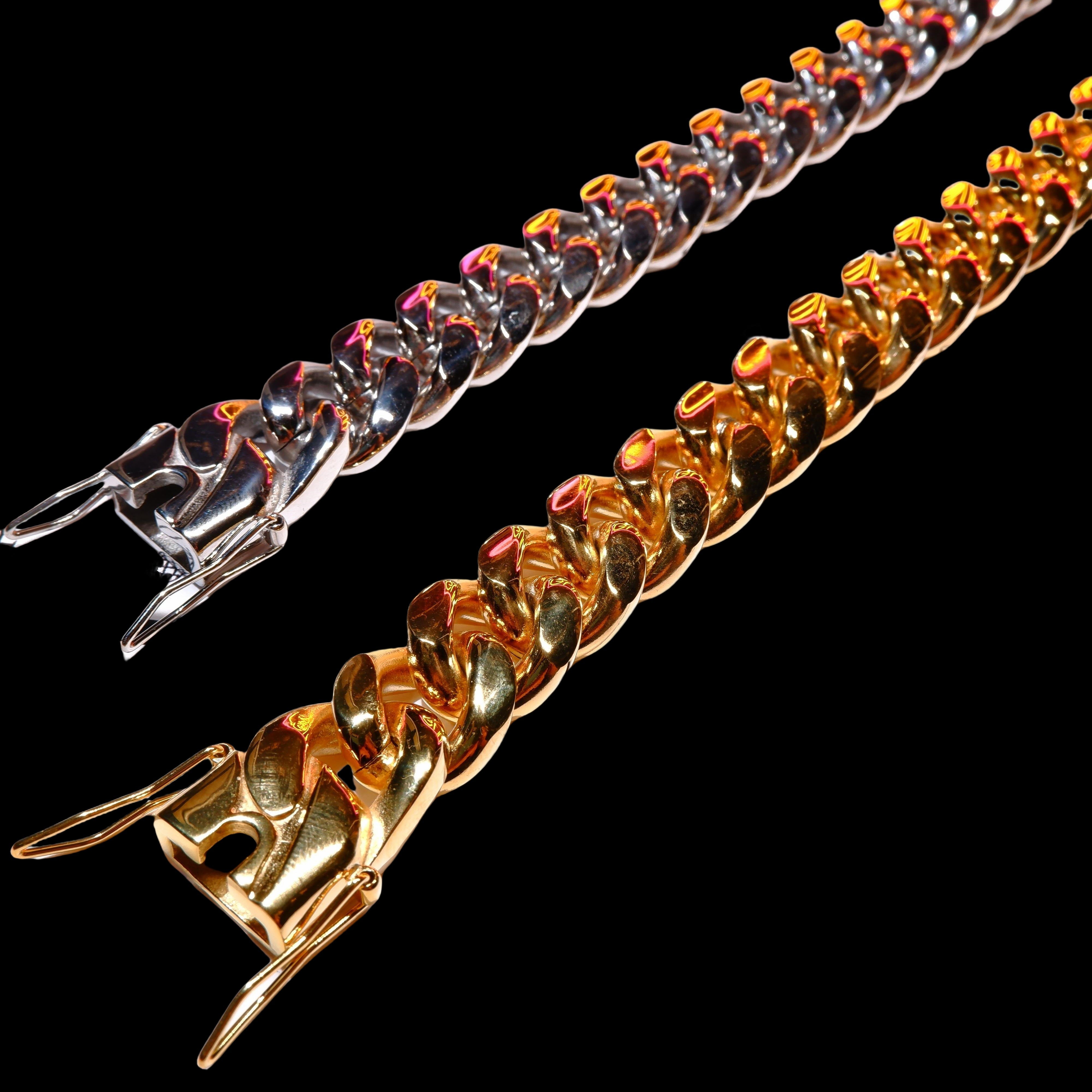 Classic Miami Cuban Bracelet - 14mm - TONGSHOP / Bracelet / Chains