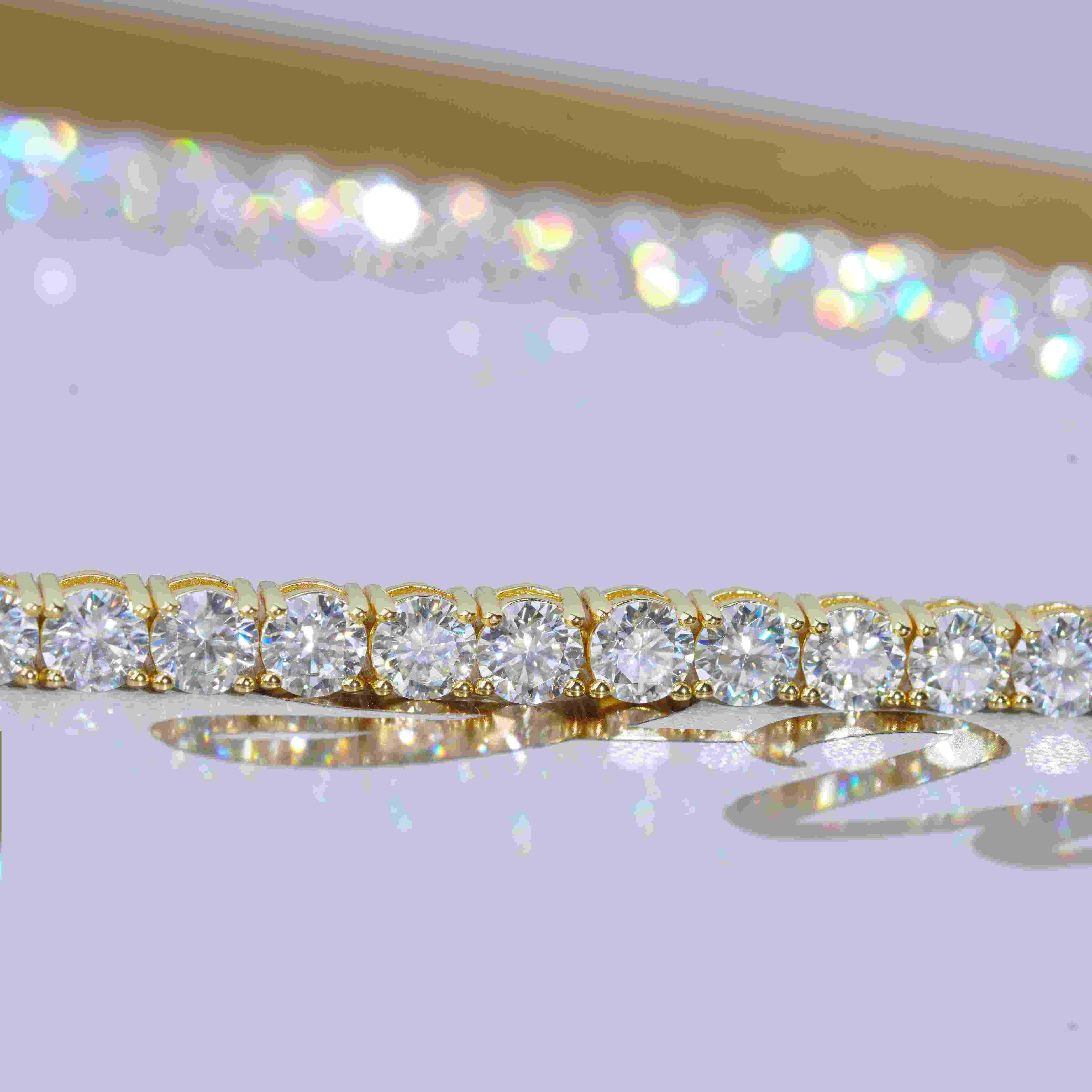 Bundle 2 - Row Prong Cuban - 19mm & Tennis in Gold - 5mm - TONGSHOP