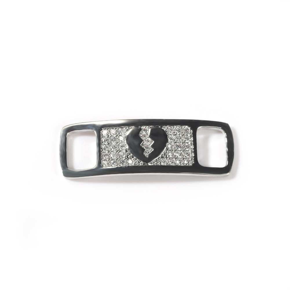 Cross Smiley Face Heartbroken Shoe Buckle Accessories - TONGSHOP